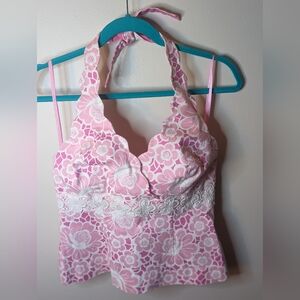 Lilly Pulitzer Lace Detail Halter Top